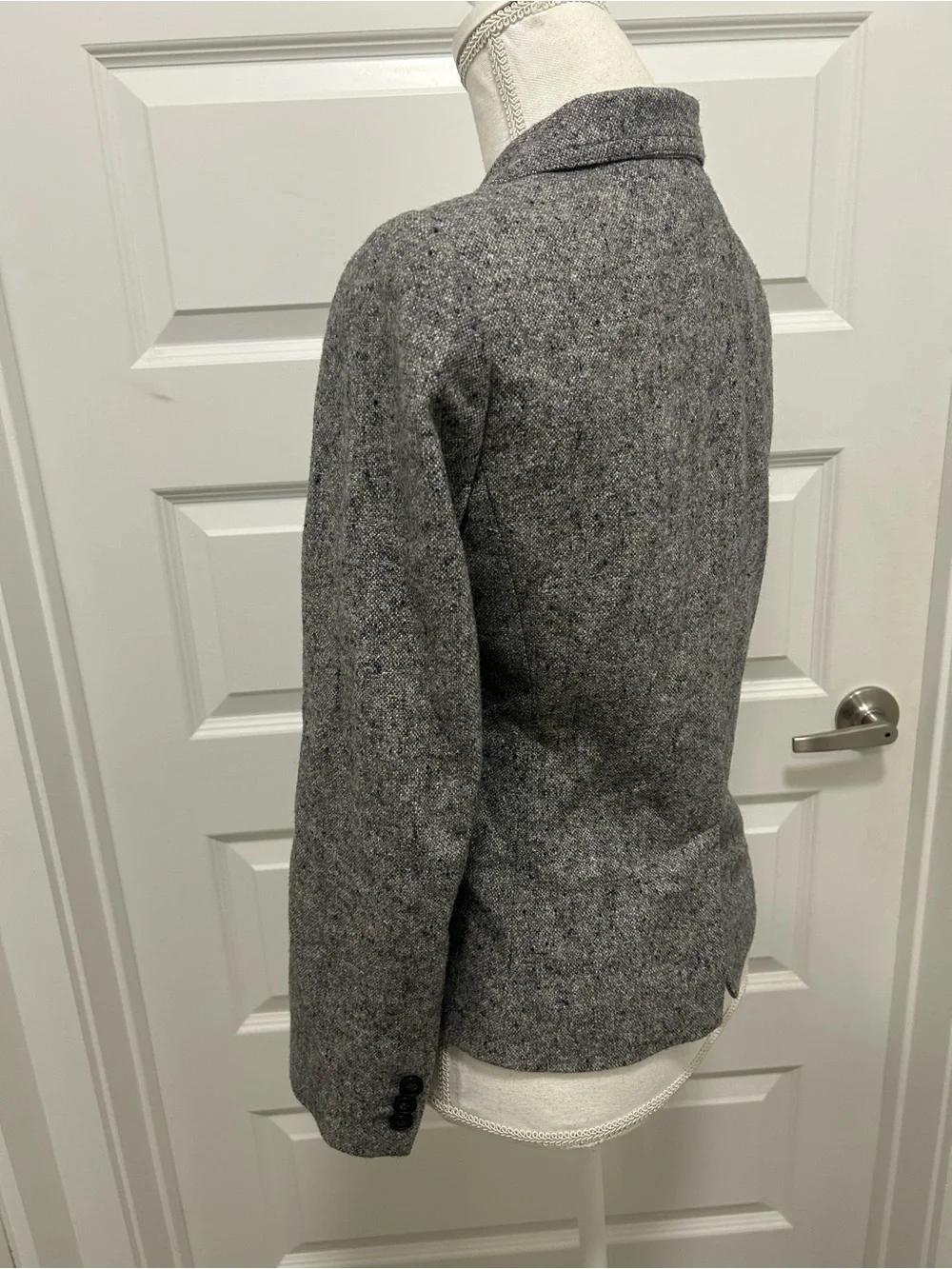 J. Crew Heather Gray Tweed Two-Button Schoolboy Blazer S (2-4)